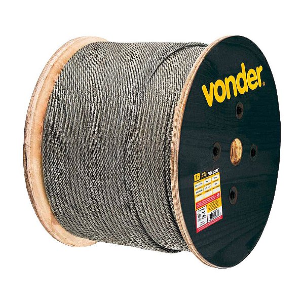CABO DE AÇO VONDER FIBRA GALVANIZADO 6X7 100M 3,97mm 5/32"