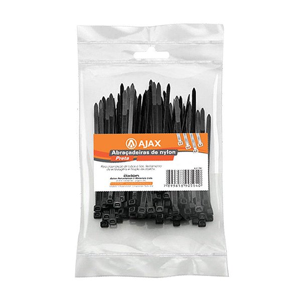 CINTA FITA ABRAÇADEIRA DE NYLON 4,8 X 300 MM PRETA 5000UN
