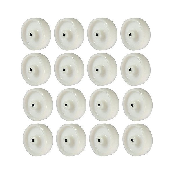 KIT 16 UN RODA 412 NYLON 4 POL 90KG P/ RODÍZIO