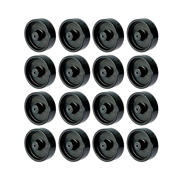 KIT 16 UN RODA 412 POL IPROPILENO 4 POL 80KG P/ RODÍZIO