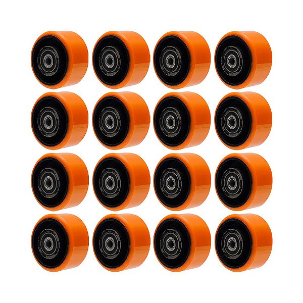 KIT 16UN RODA POLIURETANO MOLDADO 314PU 3POL 200KG P RODÍZIO