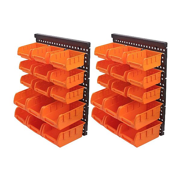 KIT 2 UN PAINEL 15 CAIXAS PORTA COMPONENTES