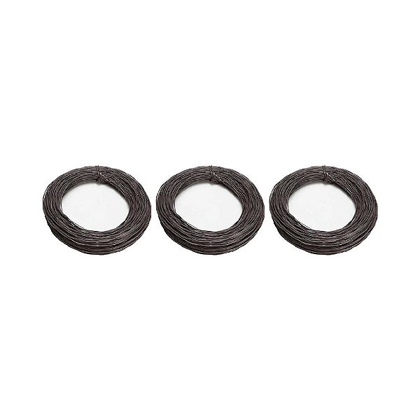 KIT 3 UN ARAME QUEIMADO LISO AJAX 14 BWG ROLO 1KG APROX.36M