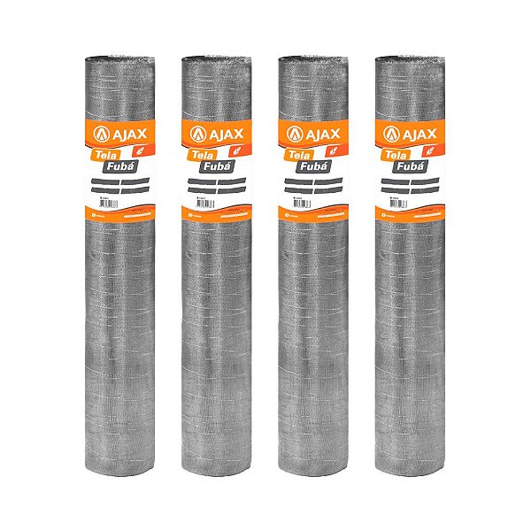 KIT 4UN TELA FUBÁ ARAME GALVANIZADO BWG32 PENEIRA 1,00X12,5M