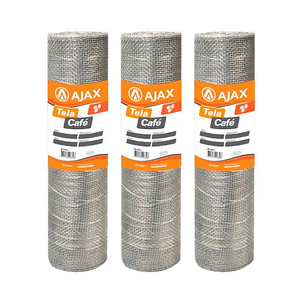 KIT 3UN TELA CAFÉ ARAME GALVANIZADO BWG22 CIRANDA 1,00X12,5M