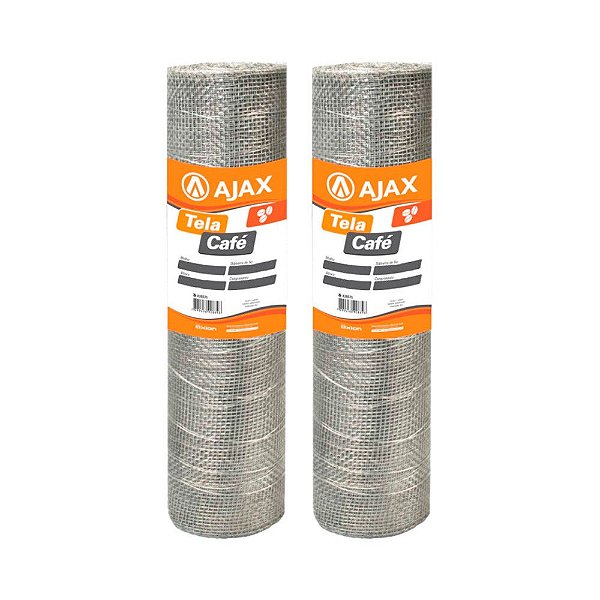 KIT 2UN TELA CAFÉ ARAME GALVANIZADO BWG22 CIRANDA 0,60X12,5M