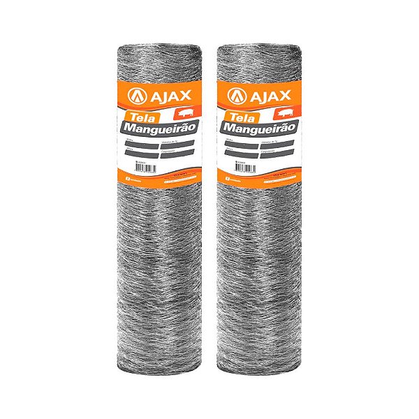 KIT 2 UN TELA MANGUEIRÃO ARAME GALVANIZADO BWG 18 1,00X50M