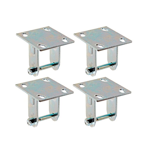 KIT 4 UN SUPORTE GARFO FIXO 5 POL PARA RODÍZIO