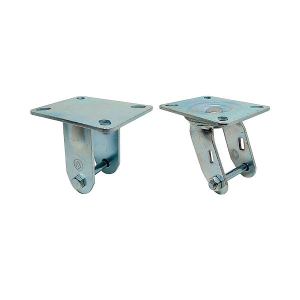 KIT 2 UN SUPORTE GARFO FIXO E GIRATÓRIO 3 POL P/ RODÍZIO