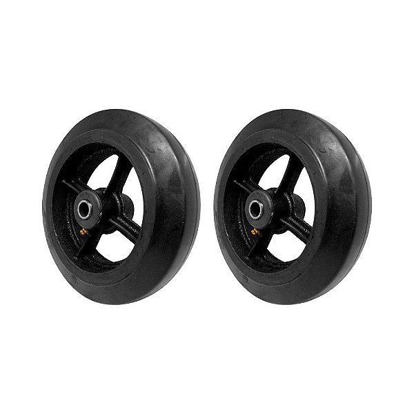 KIT 2 UN RODA BORRACHA MOLDADA 8 POL 250KG P/ RODÍZIO