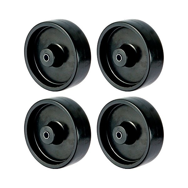 KIT 4 UN RODA 412 POL IPROPILENO 4 POL 80KG P/ RODÍZIO
