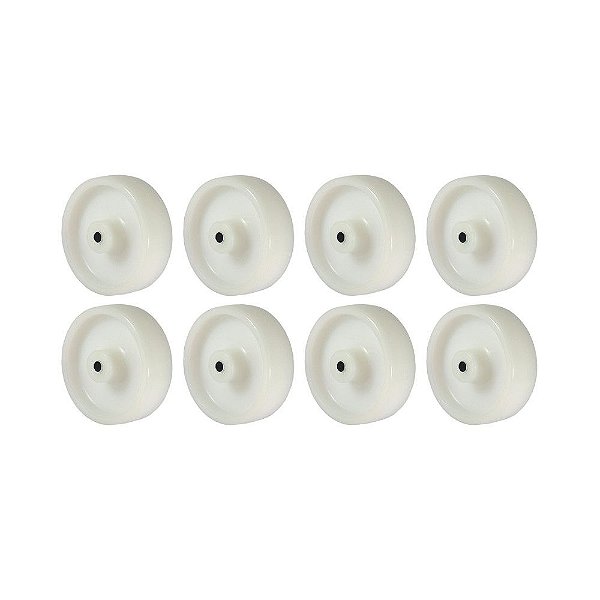 KIT 8 UN RODA 412 NYLON 4 POL 90KG P/ RODÍZIO