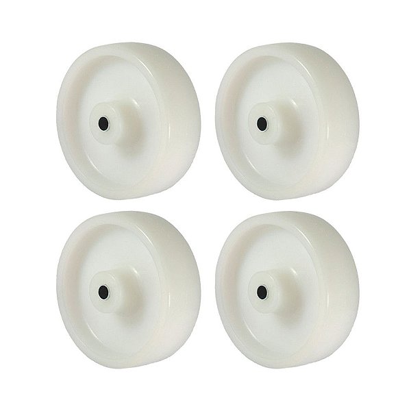KIT 4 UN RODA 412 NYLON 4 POL 90KG P/ RODÍZIO