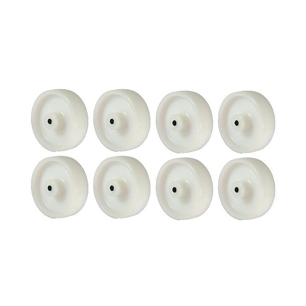 KIT 8 UN RODA 312 NYLON 3 POL 70KG P/ RODÍZIO