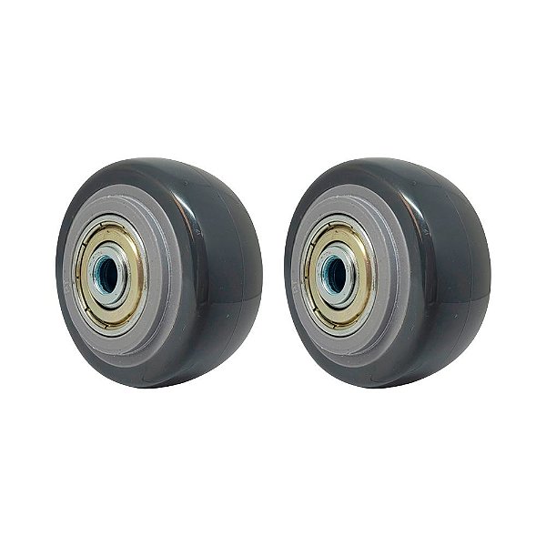 KIT 3 UN RODA PVC CINZA 2 POL 50KG PARA RODÍZIO