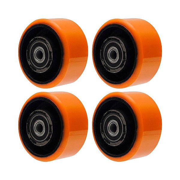 KIT 4 UN RODA POLIURETANO MOLDADO 614PU 6POL 300KG PARA RODÍZIO