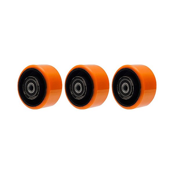 KIT 3 UN RODA POLIURETANO MOLDADO 514PU 5POL 300KG PARA RODÍZIO