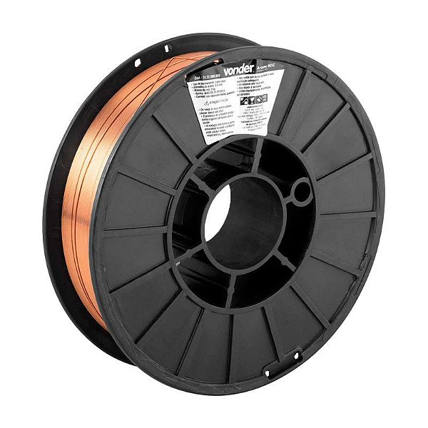 ARAME MIG/MAG 0,8MM CARRETEL PLÁSTICO COM 5KG VONDER
