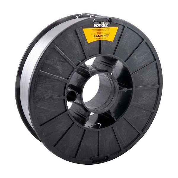 ARAME MIG/MAG 0,8MM CARRETEL PLÁSTICO 5KG SEM GÁS VONDER