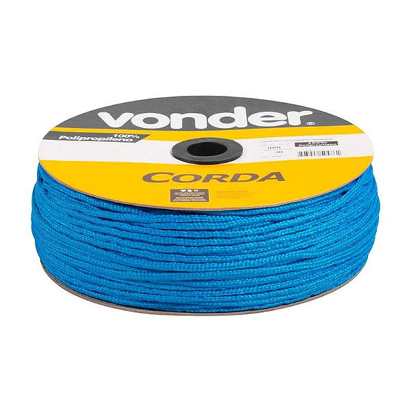 CORDA MULTIFILAMENTO TRANÇADA 3MM X 625M AZUL VONDER