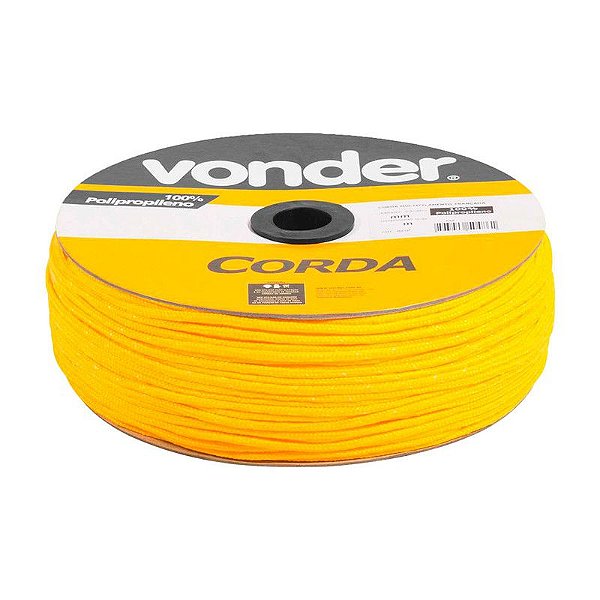 CORDA MULTIFILAMENTO TRANÇADA 3MM X 625M AMARELA VONDER