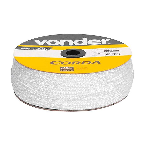 CORDA MULTIFILAMENTO TRANÇADA 4MM X 360M BRANCA VONDER