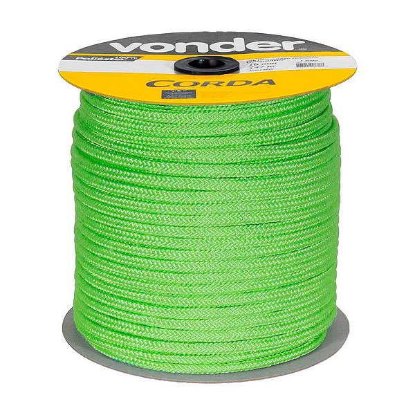 CORDA CAMINHONEIRO TRANÇADA 10MM X 147M VERDE VONDER