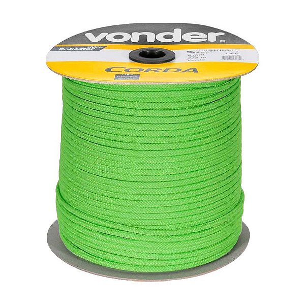 CORDA CAMINHONEIRO TRANÇADA 8MM X 228M VERDE VONDER