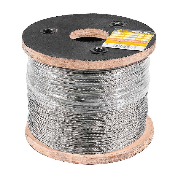CABO DE AÇO VONDER INOX 6X7 50M 1,59 mm 1/16”
