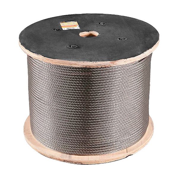 CABO DE AÇO VONDER INOX 6X19S 50M 9,53 mm 3/8”