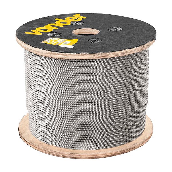 CABO DE AÇO VONDER INOX 6X19S 400M 7,94 mm 5/16”