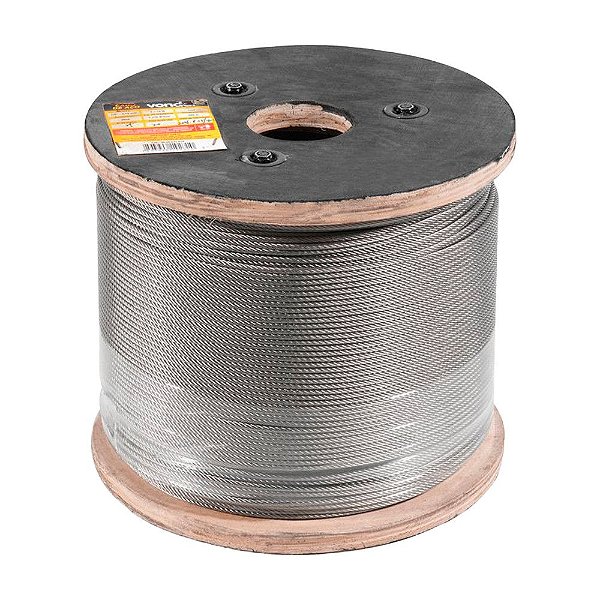 CABO DE AÇO VONDER INOX 6X19m 40M 4,76 mm 3/16”