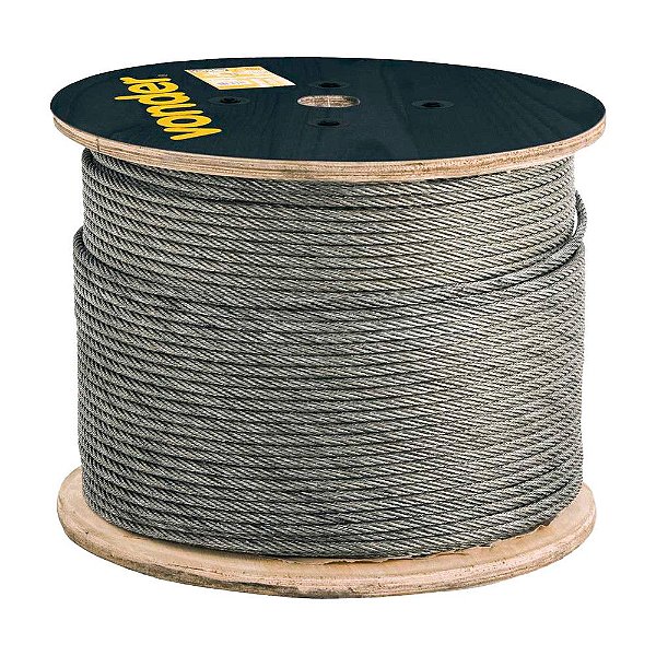 CABO DE AÇO VONDER FIBRA GALVANIZADO 6X25F 300M 9,53 mm 3/8”