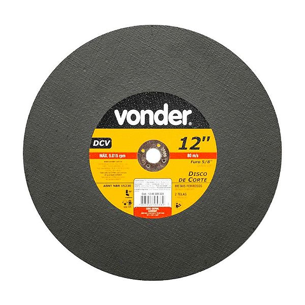 KIT 5 DISCO DE CORTE 300 MM X 3,2 MM X 15,87 MM DCV VONDER