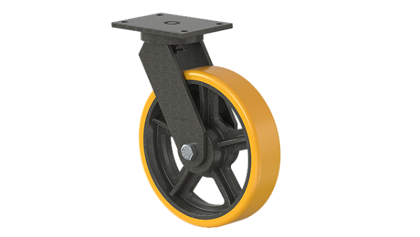 RODÍZIO POLIURETANO FERRO GIRATÓRIO GMPX123PE 1400KG 12X3