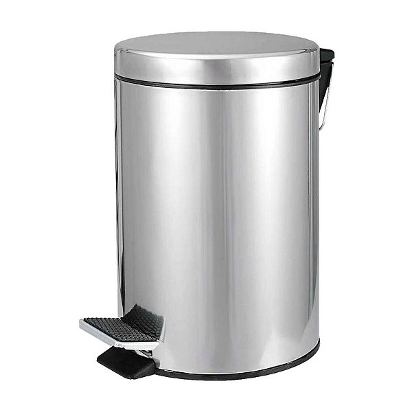 LIXEIRA REDONDA 5 LITROS INOX CINZA VONDER