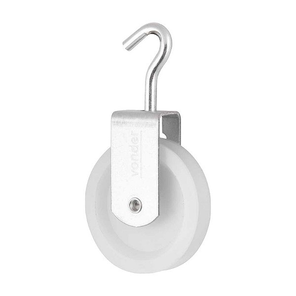 ROLDANA PLÁSTICA 6CM COM GANCHO 20KG VONDER