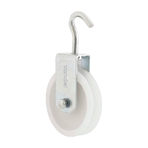 ROLDANA PLÁSTICA 4CM COM GANCHO 15KG VONDER
