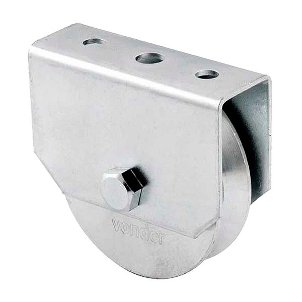 ROLDANA PORTÃO 2.1/2" TIPO V AÇO ZINCADO CAIXA FECHADA VD