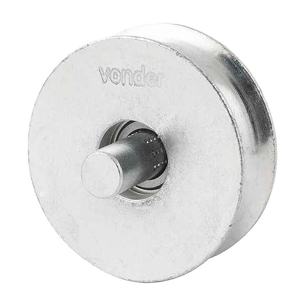 ROLDANA PORTÃO 2.1/2" TIPO U AÇO ZINCADO ROLAMENTO E PINO VD