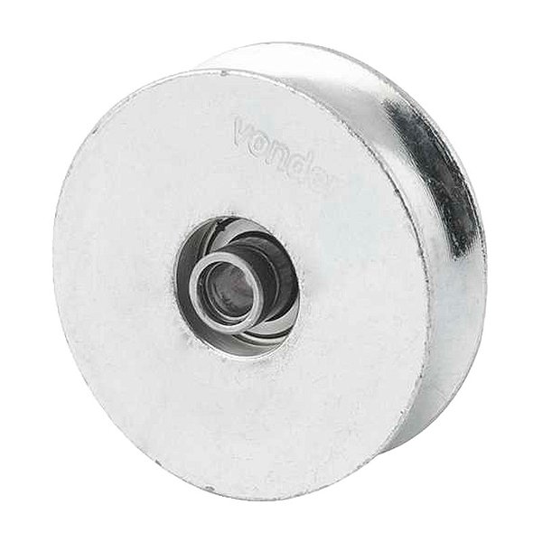 ROLDANA PORTÃO 2.1/2" TIPO U AÇO ZINCADO ROLAMENTO BUCHA VD