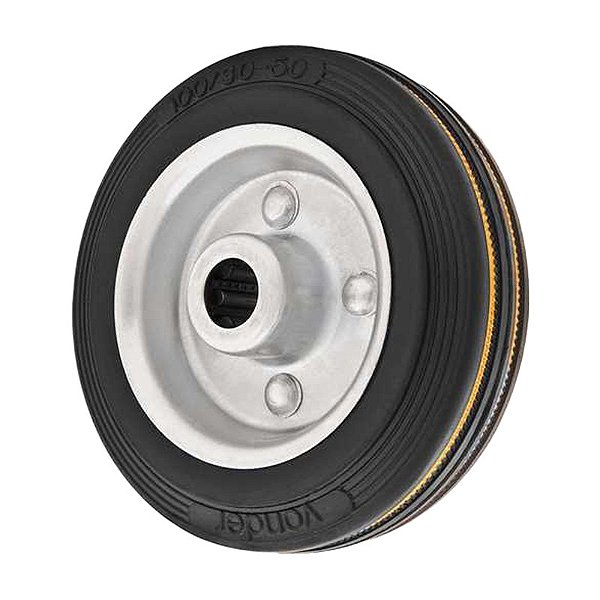 RODA 3" BORRACHA PRETA EIXO 7/16" ROL. ROLETE 60KG VONDER