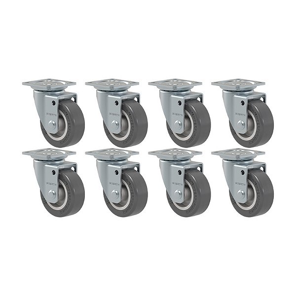 KIT 8 RODÍZIO GIRATÓRIO GLAP 210 BP 40KG SM SCHIOPPA