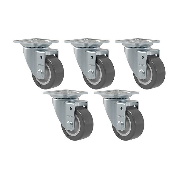 KIT 5 RODÍZIO GIRATÓRIO GLAP 1.58 BP SM 35KG SCHIOPPA