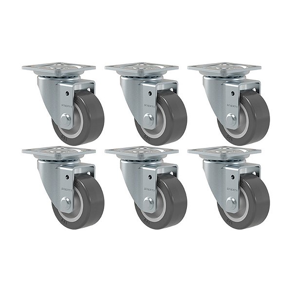KIT 6 RODÍZIO GIRATÓRIO GLAP 1.58 BP SM 35KG SCHIOPPA
