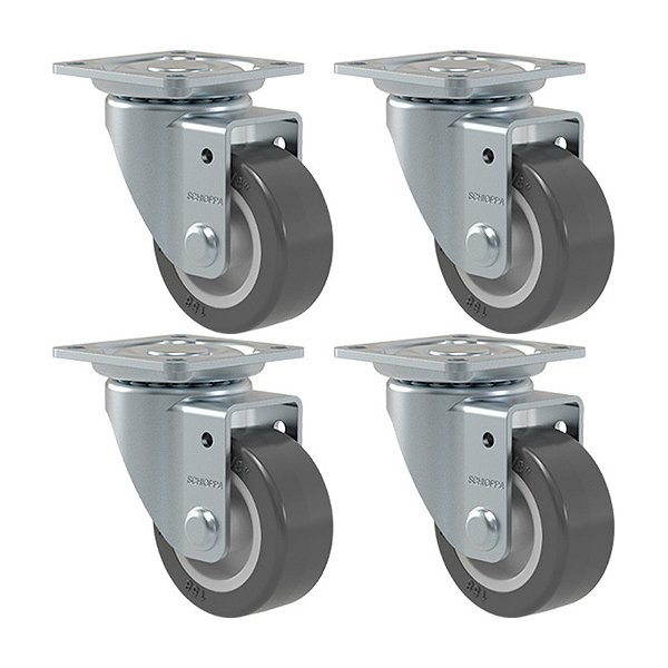 KIT 4 RODÍZIO GIRATÓRIO GLAP 1.58 BP SM 35KG SCHIOPPA