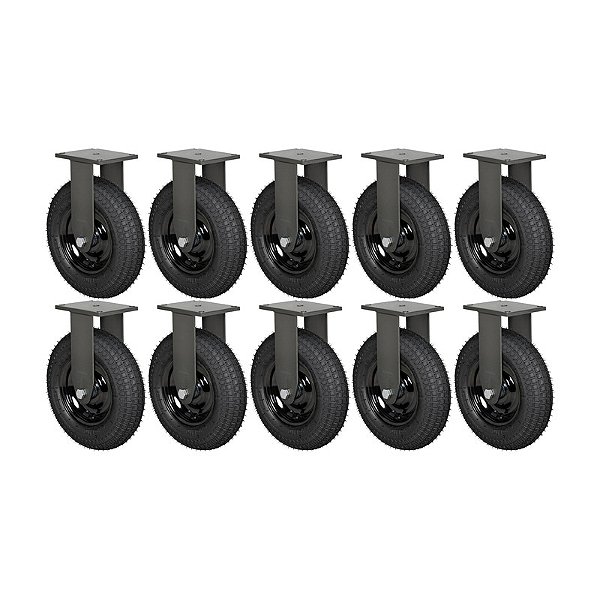KIT 10 RODÍZIO FIXO PNEUMÁTICO FPCX 3258 PCE 200KG