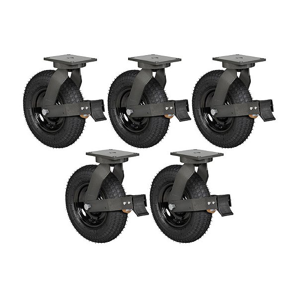 KIT 5 RODÍZIO GIRATÓRIO FREIO PNEUMÁTICO GPCX 3258 PCE 200KG