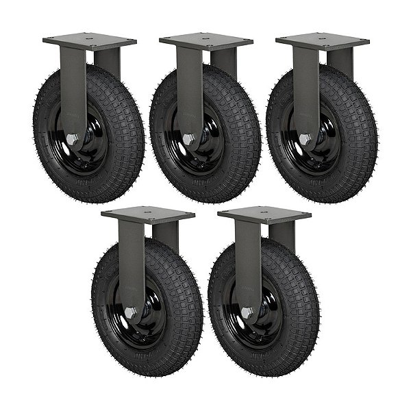 KIT 5 RODÍZIO FIXO PNEUMÁTICO FPCX 3258 PCE 200KG