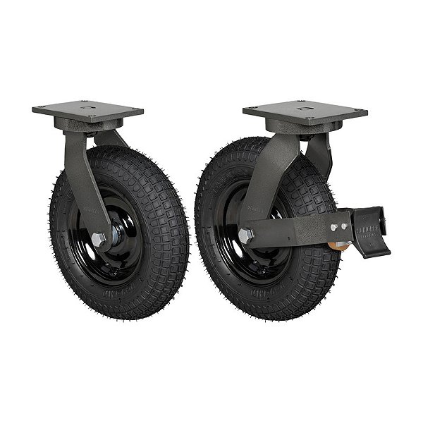 KIT 2 RODÍZIO GIRATÓRIO FREIO PNEUMÁTICO GPCX 3258 PCE 200KG